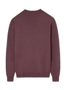 Sweat à capuche Silbon en velours côtelé bordeaux pour homme