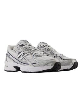 Chaussures New Balance U740 blanches et marines pour femme