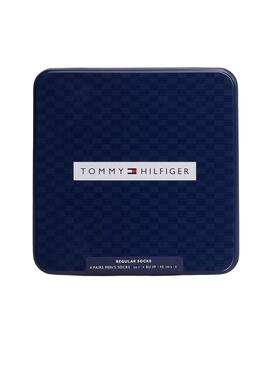 Pack 4 paires de chaussettes Tommy Hilfiger Giftbox noir pour homme