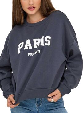 Sweat-shirt Only Onlsweat Life marine pour femme