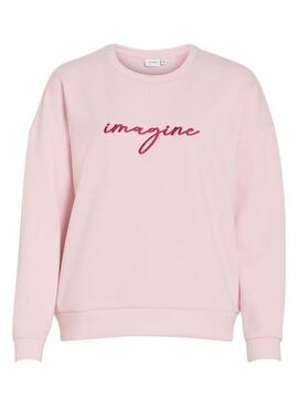 Sweat à capuche Vila Visiffi rose pour femme