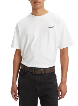 Ceinture Levi's boucle en métal Seine marron pour homme