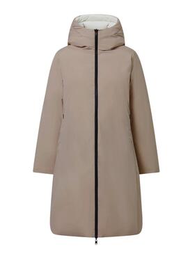 Manteau Ecoalf réversible Baru blanc et toasté pour femme