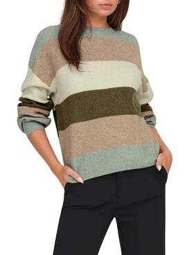 Maillot à rayures multicolores pour femme, Only Atia.