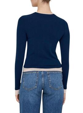 T-shirt Only Virro marine pour femme