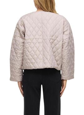 Veste matelassée beige Vitate pour femme