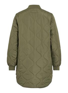 Manteau matelassé vert Vila Vitate pour femme.