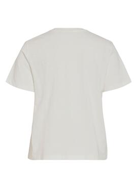 T-shirt Vila Viybilla Rose blanc pour femme