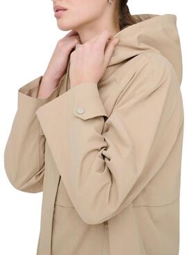 Parka Only Orchid beige pour femme