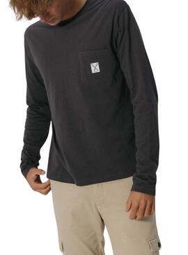 T-shirt El Pulpo à manches longues gris anthracite pour homme.