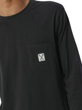 T-shirt El Pulpo à manches longues gris anthracite pour homme.