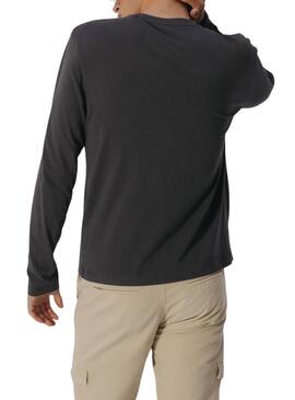 T-shirt El Pulpo à manches longues gris anthracite pour homme.