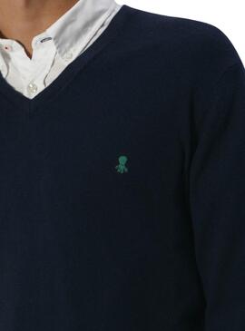 Maillot El Pulpo col en V basique bleu marine pour homme