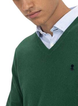 Maillot El Pulpo Col en V Mélange vert bouteille pour homme