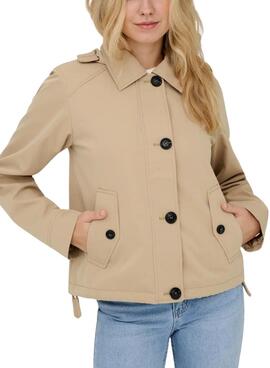 Veste Only Norma beige pour femme.