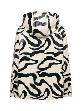 Imperméable Only Elisa noir et blanc pour femme