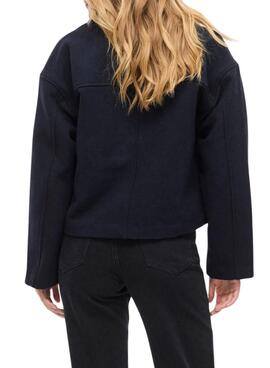 Manteau court Vila Kamina bleu marine pour femme