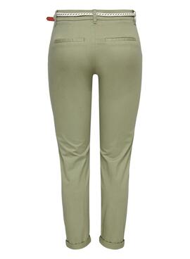 Pantalon vert Only Biana pour femme.