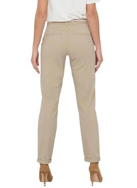 Pantalon Only Biana beige pour femme