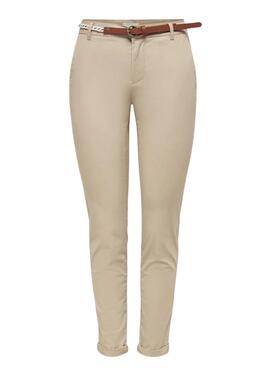 Pantalon Only Biana beige pour femme
