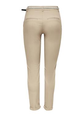 Pantalon Only Biana beige pour femme
