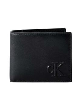 Portefeuille Calvin Klein Jeans Bold CK noir pour homme.
