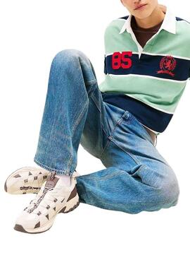 Chaussures Tommy Jeans Outdoor Runner beige et gris pour homme