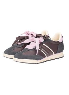 Chaussures de sport Tommy Jeans Low Profile Runner marron pour femme