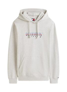 Sweatshirt Tommy Jeans DNA 1985 gris pour homme