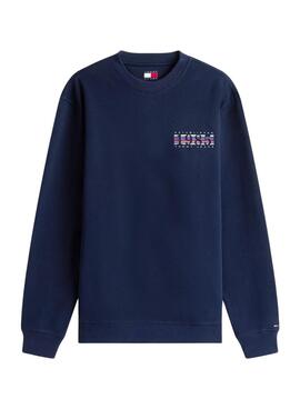 Sweatshirt Tommy Jeans DNA 1985 bleu marine pour homme