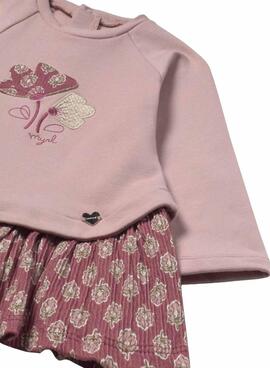 Robe en molleton Mayoral rose pour bébé
