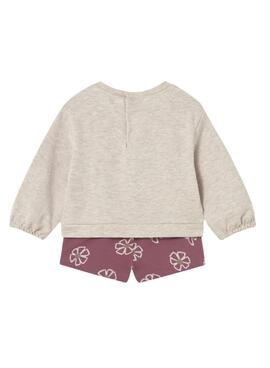 Ensemble de deux pièces Mayoral floral rose pour bébé