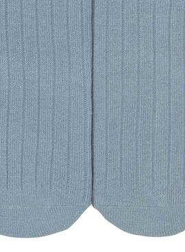 Collants bleu côtelé pour bébé de la marque Mayoral.