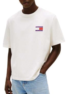 T-shirt Tommy Jeans 90S blanc pour homme