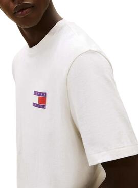 T-shirt Tommy Jeans 90S blanc pour homme