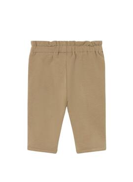 Ensemble de trois pièces Mayoral en forme de cœurs pour bébé, couleur toastée.