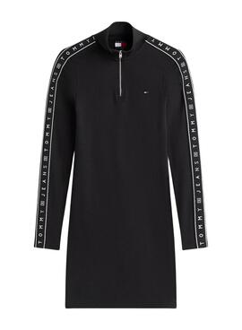 Robe Tommy Jeans Zip tape noire pour femme