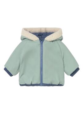 Manteau réversible Mayoral bleu-vert pour bébé