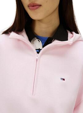 Sweat à capuche rose Tommy Jeans pour femme