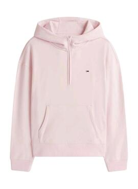 Sweat à capuche rose Tommy Jeans pour femme