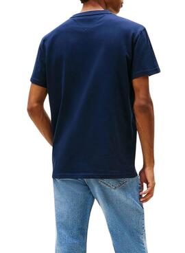 T-shirt Tommy Jeans DNA 1985 bleu marine pour homme