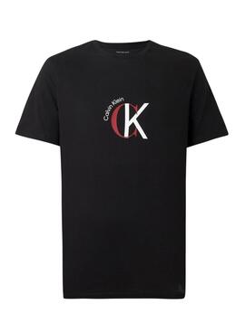 T-shirt Calvin Klein 2Tone noir pour homme