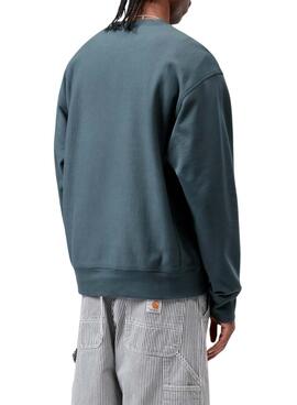 Sweatshirt Carhartt American Script bleue pour homme