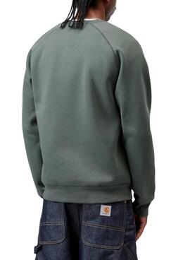 Sweatshirt Carhartt Chase verte pour homme