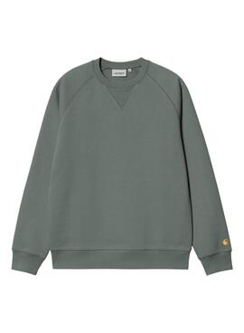 Sweatshirt Carhartt Chase verte pour homme