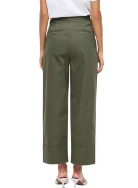 Pantalon Vila Simone vert pour femme
