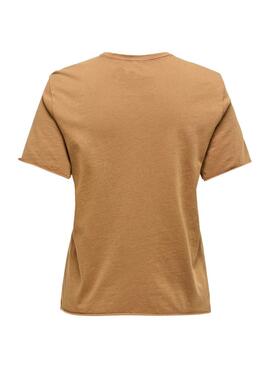 T-shirt Only Lucy moutarde pour femme