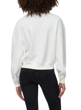 Sweatshirt Only Emily Girls blanc pour femme