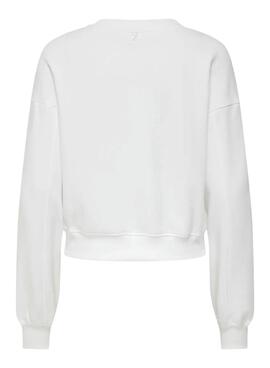 Sweatshirt Only Emily Girls blanc pour femme