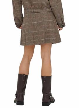 Jupe Only Ricca marron pour femme
